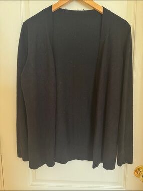 Lansaliro Black Open Front Cardigan